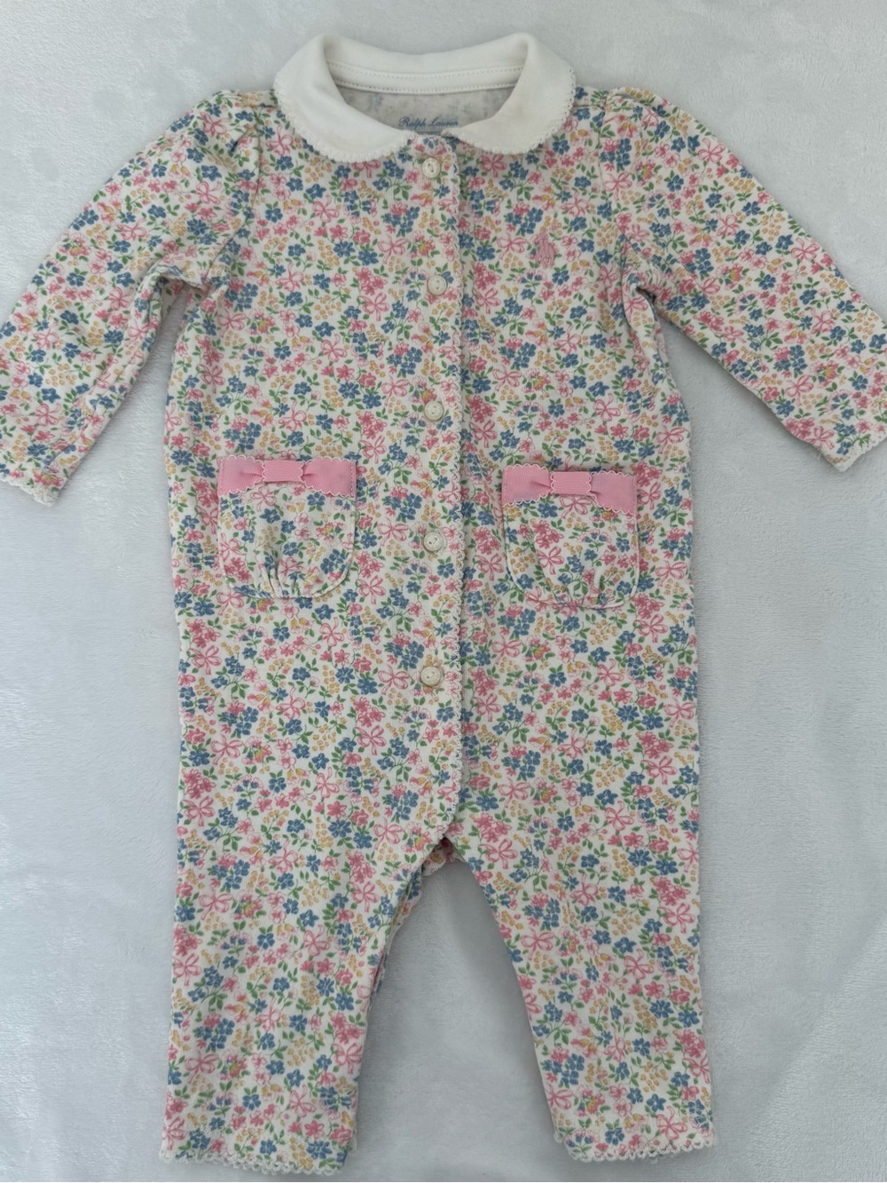 Ralph Lauren Floral Baby Romper – 3M